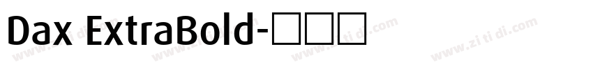 Dax ExtraBold字体转换